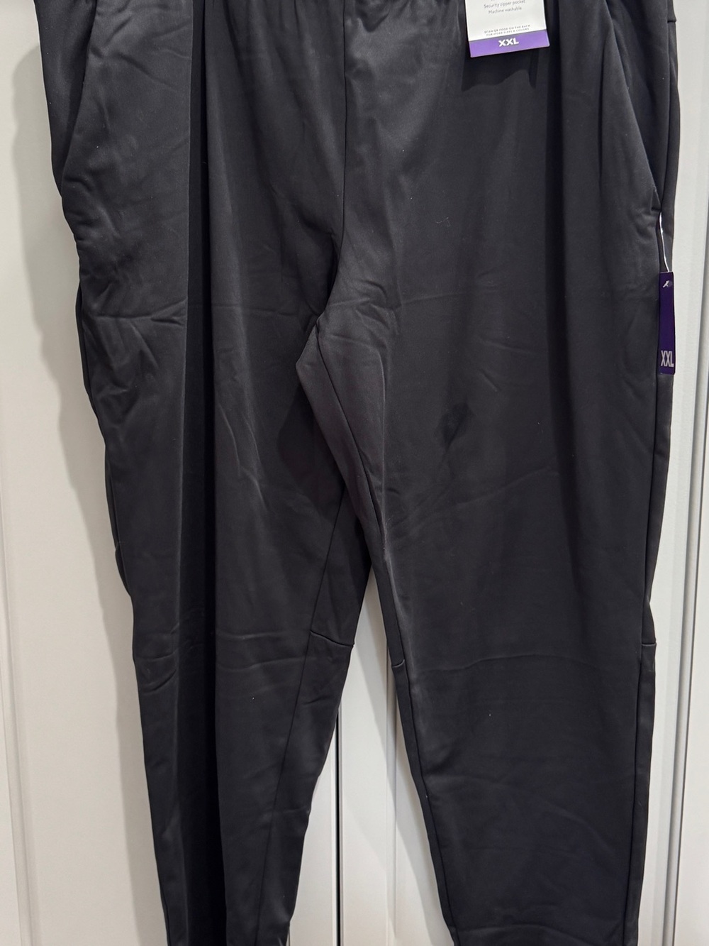 Men's Black Performance Joggers with Elastic Waist